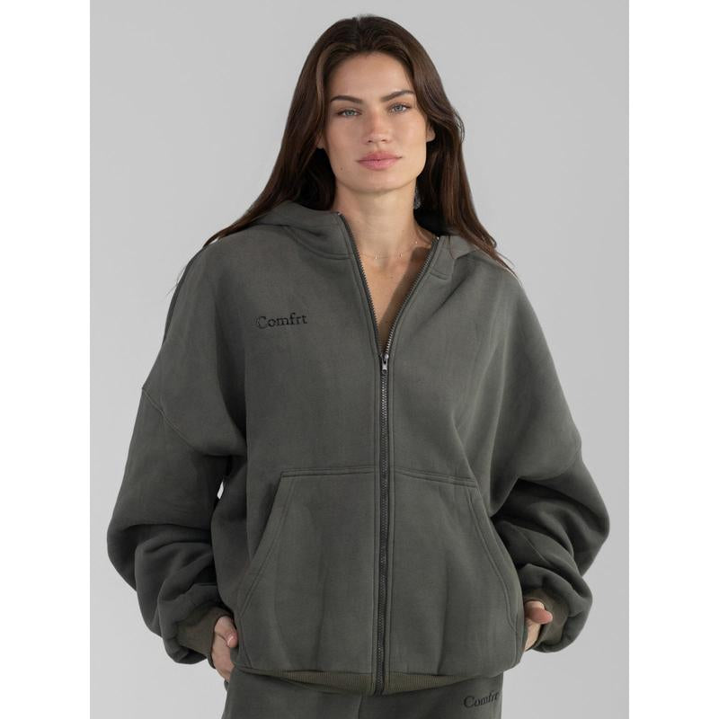 Experience Ultimate Comfort with the Comfrt Cloud Zip Oversized Hoodie