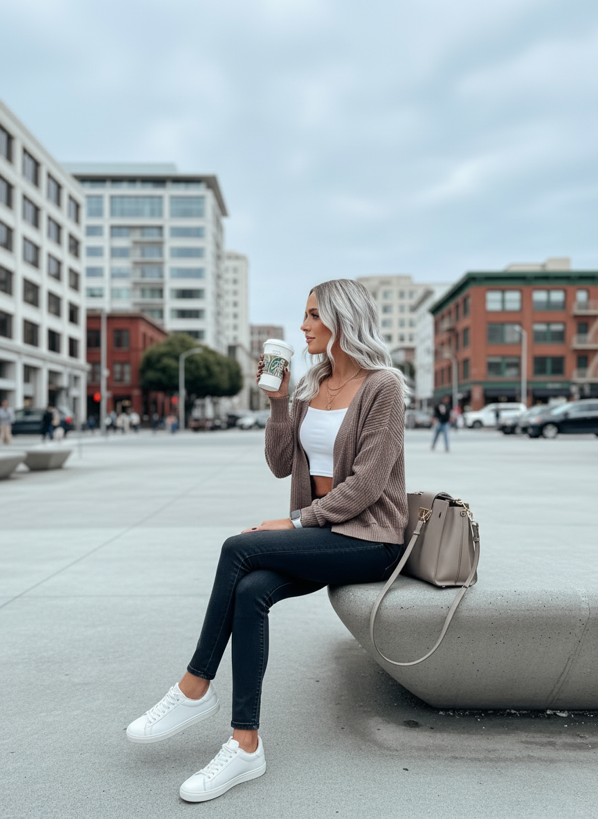 Drop Shoulder Cardigan